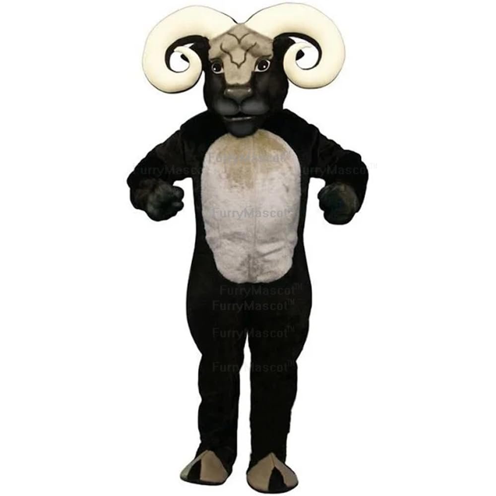 Adult Black Ram Blocking Ram Suit Animal Mascot Costume Party Carnival Costumes