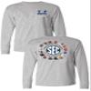 New World Graphics SEC Mens Helmet Logo Grey 2 Sided Long Sleeve T Shirt (Medium) view 1