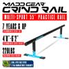 Madd Gear Round Grind Rail for Scooters, Skateboards, Inline Skates  55" Long, 3-Step Adjustable Height  Durable Heavy-Duty Construction (Blue) view 2