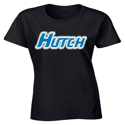 Tenacious Tops Black Detroit Aiden Hutchinson Logo Womens T-Shirt Adult Small