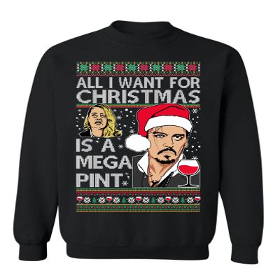 ALLNTRENDS Christmas Ugly Sweater Collection 2024 Cool Xmas Sweatshirts (2XL, Mega Johnny D)