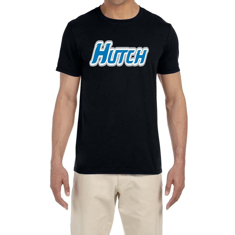 Tenacious Tops Black Detroit Aiden Hutchinson Logo T-Shirt Youth Large