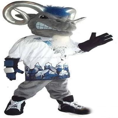 Adult Grey Ram Suit Animal Mascot Costume Party Carnival Costumes