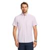 Izod Men's Breeze Short Sleeve Button Down Patterned Shirt, Prism Pink, XX-Large view 1