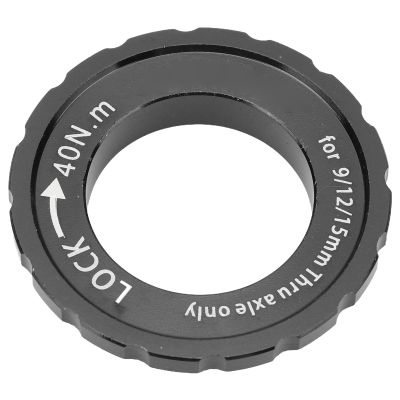 Centerlock Rotor Lockring, Disc Center Cover Colorfast Anodization Quick and Stable Braking for Road (Black)