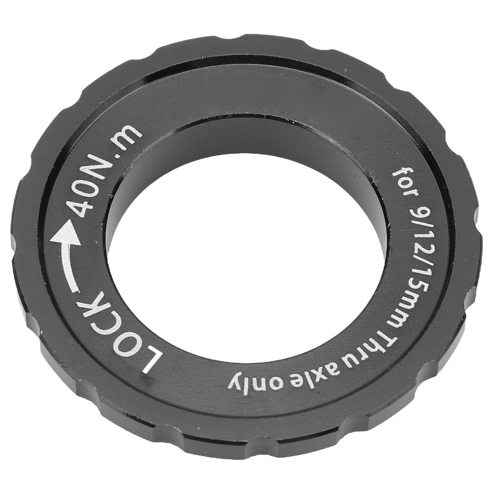 Centerlock Rotor Lockring, Disc Center Cover Colorfast Anodization Quick and Stable Braking for Road (Black)