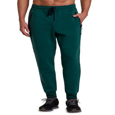 RBX Sweatpants for Men Green Joggers for Men Fleece Sweatpants with Pockets Fleece Jogger Pants with Zipper Pocket Dark Moss
