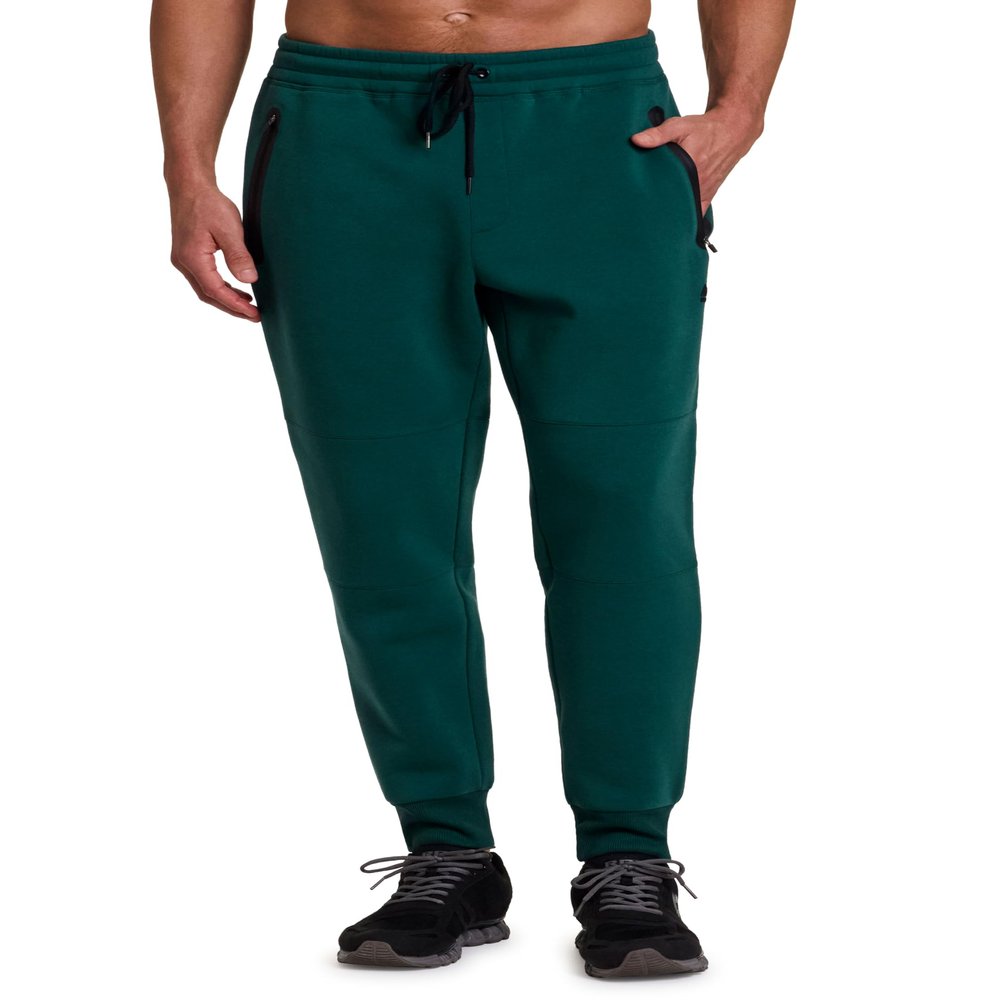RBX Sweatpants for Men Green Joggers for Men Fleece Sweatpants with Pockets Fleece Jogger Pants with Zipper Pocket Dark Moss
