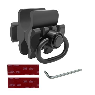 GOTCIAL Shotgun 12Ga Barrel Clamp W/Built-in QD Forward Sling Swivel Socket, 3-Slot Picatinny Rail Mount (1.25 in QD Sling Swivel and 2 PCS 4x6 mm Gasket Silicone Elastomer Included)