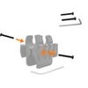 Gotical Tactical Shotgun Barrel Clamp Mount w/Built in 3-Slot Picatinny Rail Mount on Both Sides (2 PCS 4x6 mm Gasket Silicone Elastomer Included) view 3