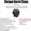Gotical Tactical Shotgun Barrel Clamp Mount w/Built in 3-Slot Picatinny Rail Mount on Both Sides (2 PCS 4x6 mm Gasket Silicone Elastomer Included) view 4