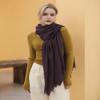 Harewom Lightweight Gauze Linen Feeling Shawl Wraps for Women Beach Summer Scarf for Evening Wedding Dresses Brown view 2