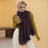 Harewom Lightweight Gauze Linen Feeling Shawl Wraps for Women Beach Summer Scarf for Evening Wedding Dresses Brown view 3