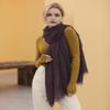 Harewom Lightweight Gauze Linen Feeling Shawl Wraps for Women Beach Summer Scarf for Evening Wedding Dresses Brown view 4
