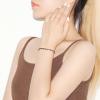 Tobestu Dark Blue Rectangular Cut Zircon Bracelet - Women's Rose Gold Plated Bolo Tennis Bracelets Ideal for Birthday Christmas Graduation YA5121 view 2