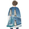 VFKLT Halloween Double-sided Cape, Penguins On The Iceberg Printed Halloween Vampire Cape Party Costumes for Men And Women view 1