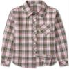 Betusline Girls' Plaid Flannel Shirt, Kids Long Sleeve Button Button Shirts Tops, F Green & Pink #29-10 Years= Tag 160 view 1