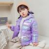 Boys and Toddlers' Metallic Puffer Jacket for Baby Girls Quilted Hooded Down Coat Lightweight (Purple, 18-24 Months) view 2