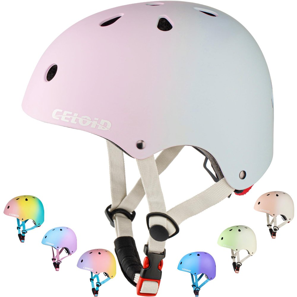 CELOID Kids Bike Helmet,Toddler Skateboard Helmets for Age 10-12-14-16 Yrs Boy Girls,Adjustable Multi-Sport Bicycle Skateboarding Roller Skating Scooter Rollerblade Balance Bike Helmet,Violet Blue