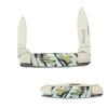 Elk Ridge Collection Every Day Carry 3 Blade Smooth Non-Slippery Handle Trapper Folding Pocket Knife (Black)