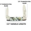 Elk Ridge Collection Every Day Carry 3 Blade Smooth Non-Slippery Handle Trapper Folding Pocket Knife (Black) view 2