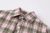 Betusline Girls' Plaid Flannel Shirt, Kids Long Sleeve Button Button Shirts Tops, F Green & Pink #210-11 Years= Tag 170 view 3