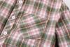 Betusline Girls' Plaid Flannel Shirt, Kids Long Sleeve Button Button Shirts Tops, F Green & Pink #210-11 Years= Tag 170 view 4