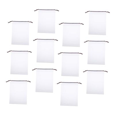 COLLBATH 30pcs Clear Drawstring Shoe Bags Large Transparent Travel Pouches for Storage Laundry and Organization Durable for Shoes and Sneakers