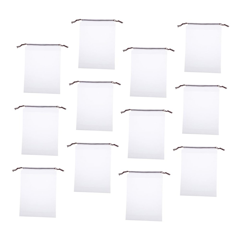 COLLBATH 30pcs Clear Drawstring Shoe Bags Large Transparent Travel Pouches for Storage Laundry and Organization Durable for Shoes and Sneakers