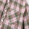 Betusline Girls' Plaid Flannel Shirt, Kids Long Sleeve Button Button Shirts Tops, F Green & Pink #27-8 Years= Tag 140 view 4