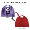 VFKLT Halloween Double-sided Cape, Purple Striped Panda Printed Halloween Vampire Cape Party Costumes for Men And Women view 3