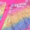 Big Girls Boys Sequin Jacket Kids Long Sleeve Lapel Solid Jacket Zipper Glitter Coats Outwear for 3-10 Years view 3