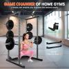Fitness Power Cage 1200LB Capacity, Power Squat Rack, Multi-Functional Weight Bench, Power Rack with J-Hooks, Power Rack with Attachment for Effective Weightlifting Exercises (Black) view 2