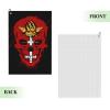 ASEDFGT Creative Free City of Danzig Patriot Skull National Flag Golf Towel 16 x 24 Inch Golf Towels for Golf Bags Polyester Golf Towel with Carabiner Clip Men and Women Golf Accessories view 2