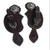 EQUESTRIAN UNIVERSE Leather Spur Straps Western Style Men & Womens Spur Straps for Horse Riding, Barrel Racing, Show and Rodeo (Brown) view 2