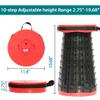 ALEVMOOM Upgraded XXL 50 Portable Collapsible Stool with Cushion,Telescoping Folding Stool for Adults,Yet More Sturdy Camping Stool with Load Capacity 1000lbs,for Outdoor Garden Hiking BBQ Red view 2