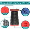 ALEVMOOM Upgraded XXL 50 Portable Collapsible Stool with Cushion,Telescoping Folding Stool for Adults,Yet More Sturdy Camping Stool with Load Capacity 1000lbs,for Outdoor Garden Hiking BBQ Red view 3