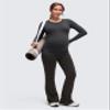 CRZ YOGA Butterluxe Maternity Crewneck Long Sleeve Shirts - Athletic Yoga Casual Pregnancy Womens Tee Tops Basic Layer Soft Mysterious Grey Medium view 4