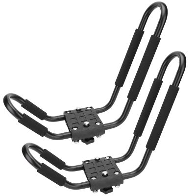 Kayak Rack Canoe Carrier Rail Storage Holder Bracket for Easy Transportation -Duty Alloy Mounting System, Fit for Most Roof Rails, Pair