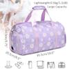 Dance Duffel Bag for Girls Daisy Ballet Bag for Girls Water Resistant Sports Gym Bag Overnight Sleepover Bags with Shoes Compartment Wet Pocket view 3