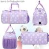 Dance Duffel Bag for Girls Daisy Ballet Bag for Girls Water Resistant Sports Gym Bag Overnight Sleepover Bags with Shoes Compartment Wet Pocket view 4