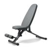 WeGym Collapsible Workout Bench, Adjustable Fitness Bench with 50 Configurations, Vegan Leather, Extra Wide 14in Seat for Home Gym Strength Training (Slate) view 1