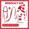 Dansydaisy 6 Pcs Christmas Horse Costume Accessories Horse Santa Hat Leg Wraps with Faux Fur Trim Adjustable Halter Xmas Tack(Red White) view 3