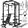 Goimu C1-V4 Power Cage, 2000LBS Squat Rack with LAT Pulldown, Multi-Function Weight Cage Strength Training Machine, Workout Cage with More Attachments for Home Gym Garage (BK Home Gym Package) view 1