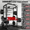 Goimu C1-V4 Power Cage, 2000LBS Squat Rack with LAT Pulldown, Multi-Function Weight Cage Strength Training Machine, Workout Cage with More Attachments for Home Gym Garage (BK Home Gym Package) view 3