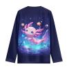 ZPINXIGN Cute Axolotl Shirts for Girls Long Sleeve Shirts for Girls 7-8 Year Old Cute Clothes for Teen Girls Crewneck Pullover Fall Outfits Gym Workout Tops Kids School Graphic Tees view 3