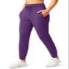 G Gradual Women's Joggers Pants with Zipper Pockets High Waisted Sweatpants Athletic Tapered Pants for Women Lounge Workout(Purple,M) view 2