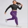 G Gradual Women's Joggers Pants with Zipper Pockets High Waisted Sweatpants Athletic Tapered Pants for Women Lounge Workout(Purple,M) view 3