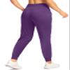 G Gradual Women's Joggers Pants with Zipper Pockets High Waisted Sweatpants Athletic Tapered Pants for Women Lounge Workout(Purple,M) view 4
