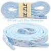 DELELE 2 Pairs Reflective Shoelace Flat Dot Light Blue Safety Laces for Shoes Sneakers Boots 63 inch view 2